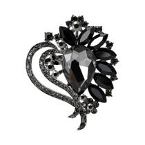 Broche De Flor De Strass Unissex Feminino, Vidro Manchado, Alfinetes De Moda, Banquete, Festa,