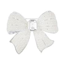 Broche De Laço Com Pérolas E Strass Para Mulheres, Acessório De Joias Unissex Para Festas E