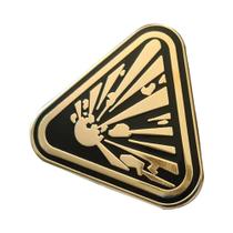 Broche De Lapela Com Símbolo De Perigo Para Laboratório De Química, Em Esmalte, Para Químicos E