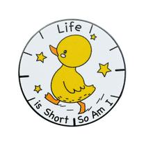 Broche de liga esmaltada de pato amarelo fofo de 3 x 3 cm para alfinetes de blusa