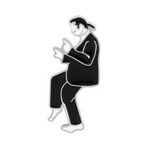 Broche De Liga Punk Preto E Branco, Acessório Criativo De Personagem De Filme De Ficção Pulp, Broche De Liga Punk Preto E Branco, Acessório Criativo De Personagem De Filme De Ficção Pulp,