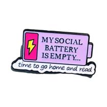 Broche De Moda Social Battery 1% Para Mochila, Acessórios De Vestuário, Joias E Presentes