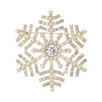 Broche De Natal Unissex Feminino Com Strass Floco De Neve E Flor De Vidro - Acessório De Joalheria Broche De Natal Unissex Feminino Com Strass Floco De Neve E Flor De Vidro - Acessório De Joalheria
