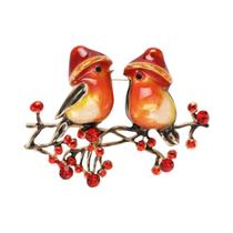 Broche De Pássaro Magpie Com Strass E Esmalte Para Mulheres, Acessório Para Escritório E Festas,