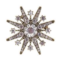 Broche de Strass e Pérolas Barrocas Luxuoso para Vestido de Festa e Casamento