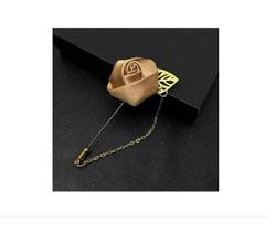 Broche de Tecido Terno Casamento Noivo Kaki 9cm