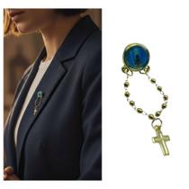 Broche Dezena Nossa Senhora Aparecida Dourado Broche Dezena Nossa Senhora Aparecida Dourado