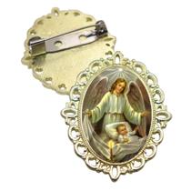 Broche Dourado Anjo da Guarda Terno Noivo lapela Qualidade Resinado Alto Padrão Casamentos