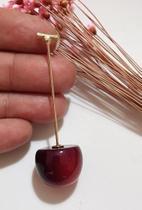 Broche Dourado Luxo Cereja