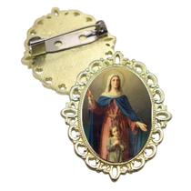 Broche Dourado Santa Ana Terno Noivo lapela Qualidade Resinado Alto Padrão Casamentos