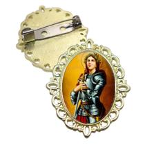 Broche Dourado Santa Joana D Arc Terno Noivo lapela Qualidade Resinado Alto Padrão Casamentos Broche Dourado Santa Joana D Arc Terno Noivo lapela Qualidade Resinado Alto Padrão Casamentos