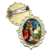 Broche Dourado Tres Reis Magos Terno Noivo lapela Qualidade Resinado Alto Padrão Casamentos Broche Dourado Tres Reis Magos Terno Noivo lapela Qualidade Resinado Alto Padrão Casamentos