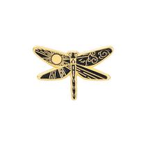 Broche Dragonfly em miniblusa de liga leve com design Sun Moon Broche Dragonfly em miniblusa de liga leve com design Sun Moon