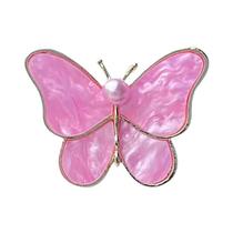 Broche Elegante Em Forma De Borboleta Para Mulheres, Em Madre-Pérola Natural, Para Uso Casual E