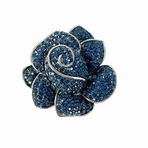 Broche Feminino Cravejado Zircônia Vintage Flor Para Roupa Vestido Terno Presente Coleção Festa Luxo Azul Real Brilho Broche Feminino Cravejado Zircônia Vintage Flor Para Roupa Vestido Terno Presente Coleção Festa Luxo Azul Real Brilho
