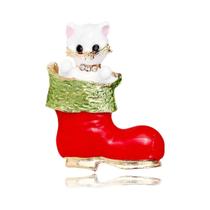 Broche Feminino De Natal Com Strass, Design De Pinheiro, Maçã, Sino E Botas, Alfinete Decorativo De