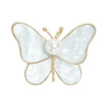 Broche Feminino Unissex Concha Golfinho Pérola Vida Marinha Animal Planta Alfinetes Acessórios De