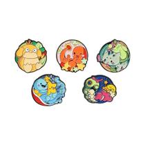 Broche Fofo Do Pokémon Charmander 5 Peças Criativas De Cartoon Emblema De Esmalte Acessórios De