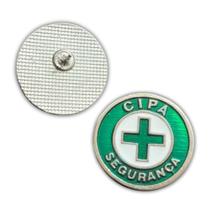 Broche, Kit 3 Broches CIPA de Segurança do Trabalho, Metal Redondo, 25mm, botton