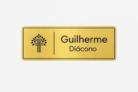 Broche Magnético com Imã Personalizado de Luxo Dourado - 5un