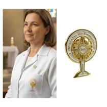 Broche Ministro da Eucaristia Comunhão Metal Dourado Broche Ministro da Eucaristia Comunhão Metal Dourado