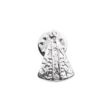 Broche Nossa Senhora Aparecida com Detalhes Banhado a Prata Broche Nossa Senhora Aparecida com Detalhes Banhado a Prata