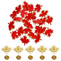 Broche Operitacx Maple Leaf, 40 peças de emblemas de lapela esmaltados