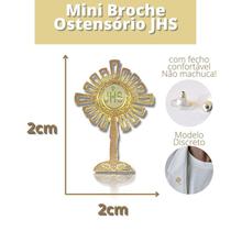 Broche Ostensório JHS Pequeno Ministro da Eucaristia 2cm