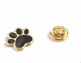 Broche Pata Preta Cachorro Folheado Ouro 18k