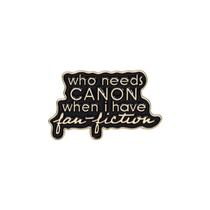 Broche Pin Alloy Lapel P Minimalist Black Quote 3x1,8 cm