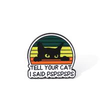 Broche Pin Cute Cat Funny Blouse, emblema de lapela, liga de 7 g