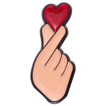 Broche Pin Cute Hand Heart Alloy Enamel Lapel Pi 1x2,5 cm