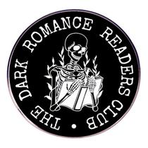 Broche Pin Dark Romance Readers Club Skeleton Round Black