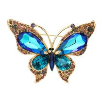 Broche Pin Elegant Butterfly Vintage Crystal Strass Broche Pin Elegant Butterfly Vintage Crystal Strass