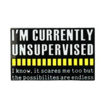 Broche Pin Funny Motivational Retangular Emblema Alloy 3,5 x 2,2 cm