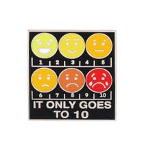 Broche Pin Funny Pain Scale 110 Emoji Faces Enamel Bad