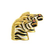 Broche Pin Vintage Zebra Head Alloy 5,4 x 4,8 cm 15 g