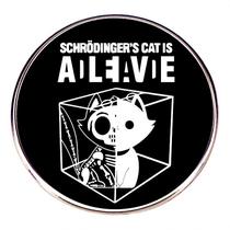 Broche Pins Cat Funny Science Badg Alloy