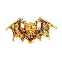 Broche Pins Gothic Bat Skull Vintage Gold Alloy Lape