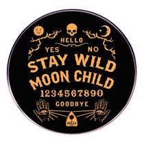 Broche Pins Stay Wild Moon Child Blusa Occult Skull Moon