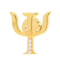 Broche Psicologia Psicóloga Folheado A Ouro 18k