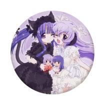Broche Redondo De Laser Kawaii Anime Higurashi Quando Eles Choram, Acessório Fofo Para Roupas E