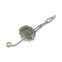 Broche Retro Estilo Chinês Em Prata Com Pingente De Jaspe Hetian Natural, Charme Único E Artesanato