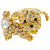 Broche Strass Cachorrinho BRG0048 Broche Strass Cachorrinho BRG0048