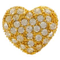 Broche Strass Coração BRG6359 Broche Strass Coração BRG6359