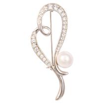 Broche Strass e Pérola BRG0029