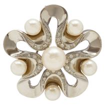 Broche Strass e Pérola BRG8616