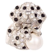 Broche Strass e Pérola Cachorrinho BRG8409