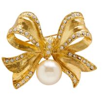 Broche Strass e Pérola Lacinho BRG0041 - Akasaki