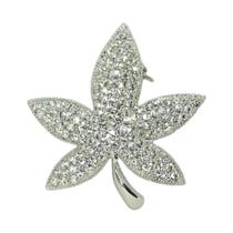 Broche Strass Folha BRG14086